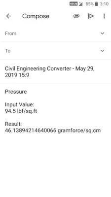 Civil Engineering Converter android App screenshot 0