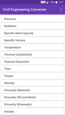 Civil Engineering Converter android App screenshot 6